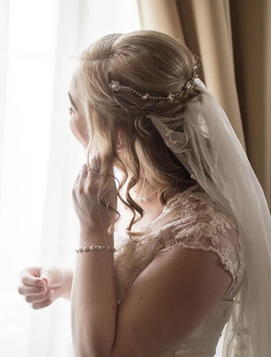 bride by the window
